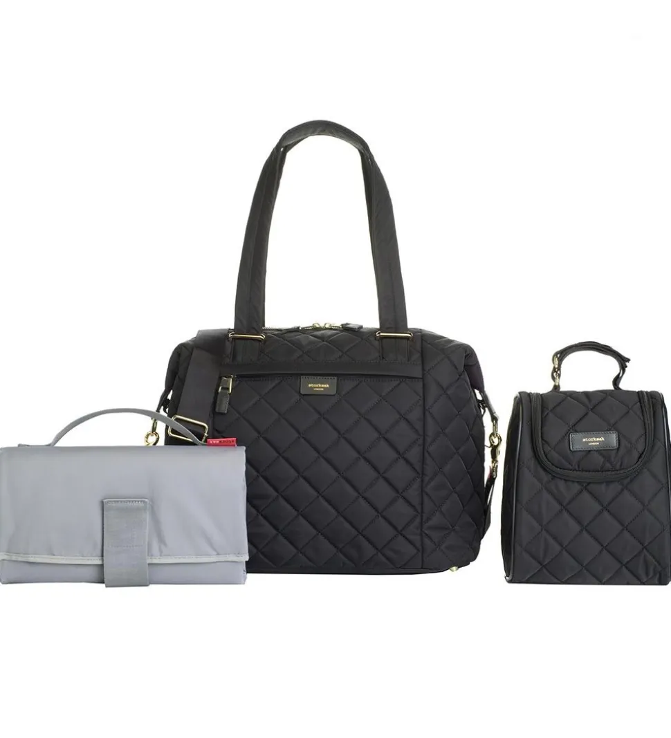 Storksak Pusletaske - Stevie Quilt - Sort