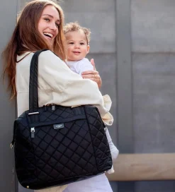 Storksak Pusletaske - Stevie Quilt - Sort