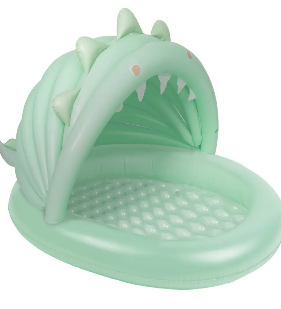 SunnyLife Badebassin - 100x115 cm - Grøn Dino
