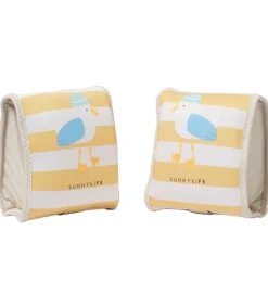 SunnyLife Badevinger - 3-6 år - Sid The Seagull - Mustard Stripe