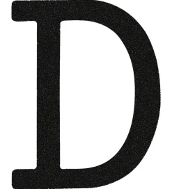 That's Mine Bogstav - D - Sort Glimmer