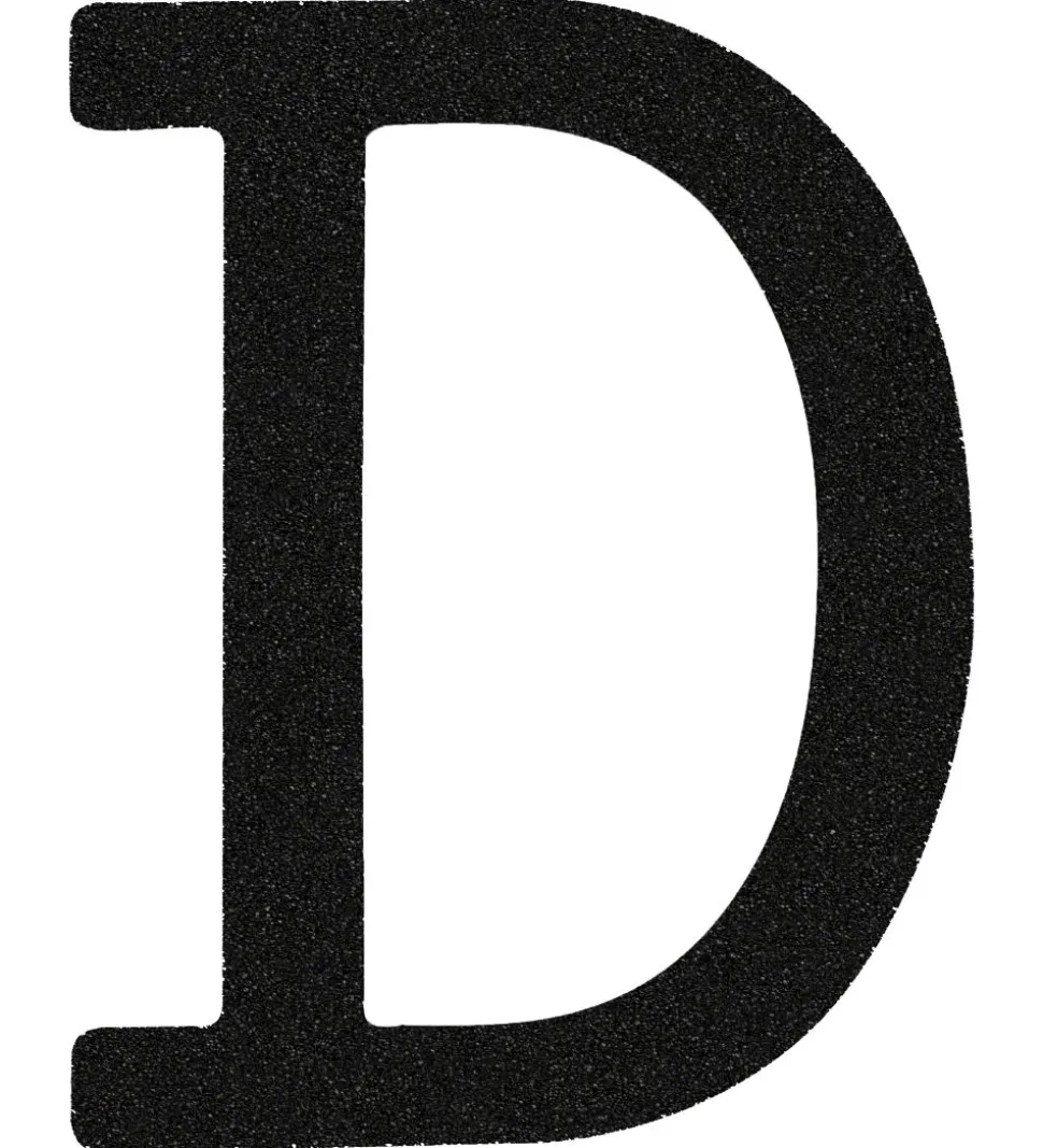 That's Mine Bogstav - D - Sort Glimmer