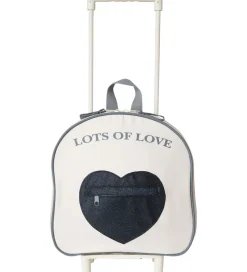 That's Mine Rejsekuffert - Tris - Birch m. Blå Glitter Hjerte