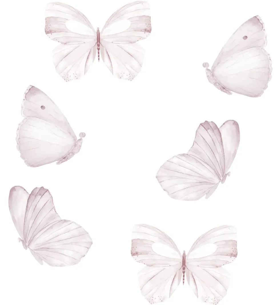 That's Mine Wallstickers - Sommerfugle - 6stk - White