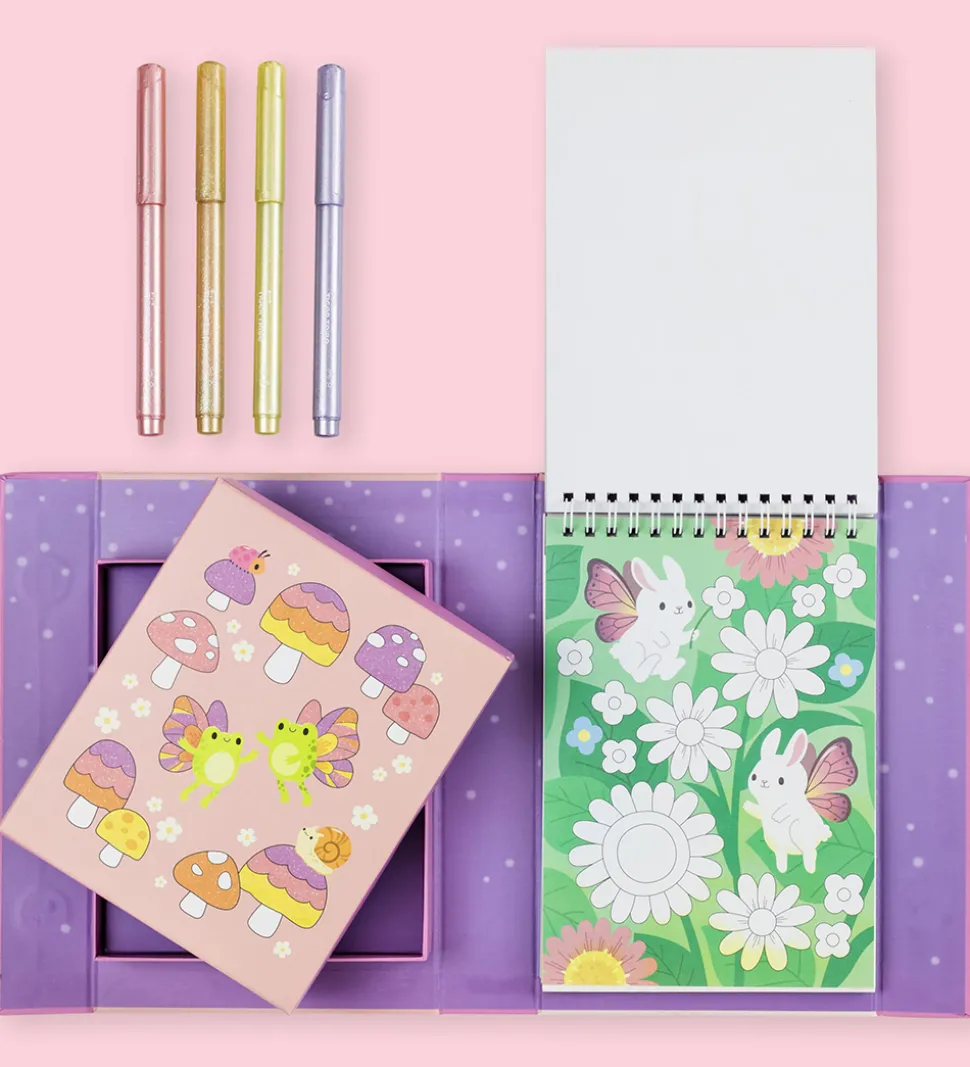 Tiger Tribe Farvesæt - Shimmer Colouring Set - Little Fairy Land