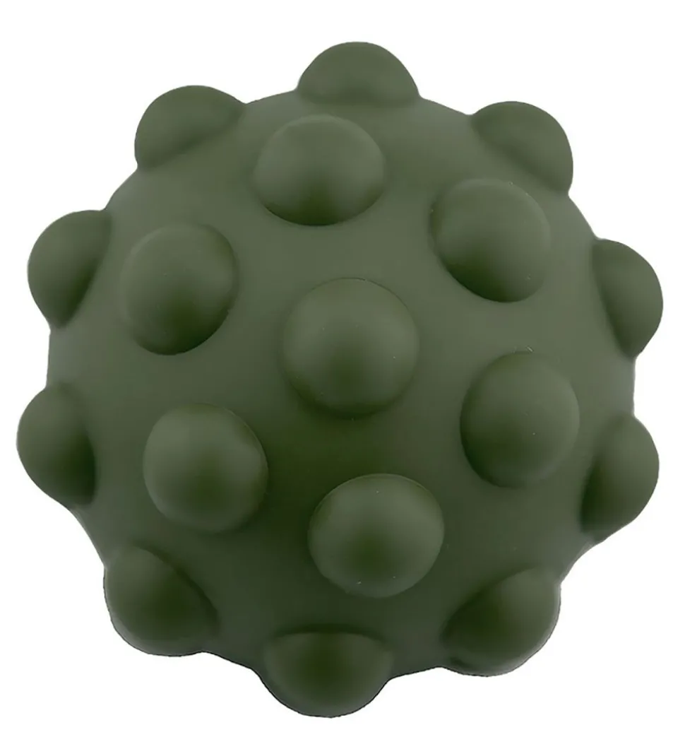 Tiny Tot Bold - Sensory Silicone Fidget Ball - 10 cm - Armygrøn