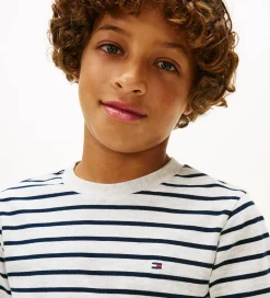 Tommy Hilfiger Bluse - Stripe - Light Grey Heather Stripe Grey