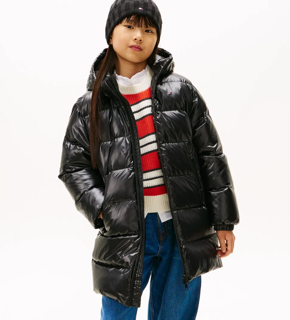 Tommy Hilfiger Dunfrakke - Long - Black