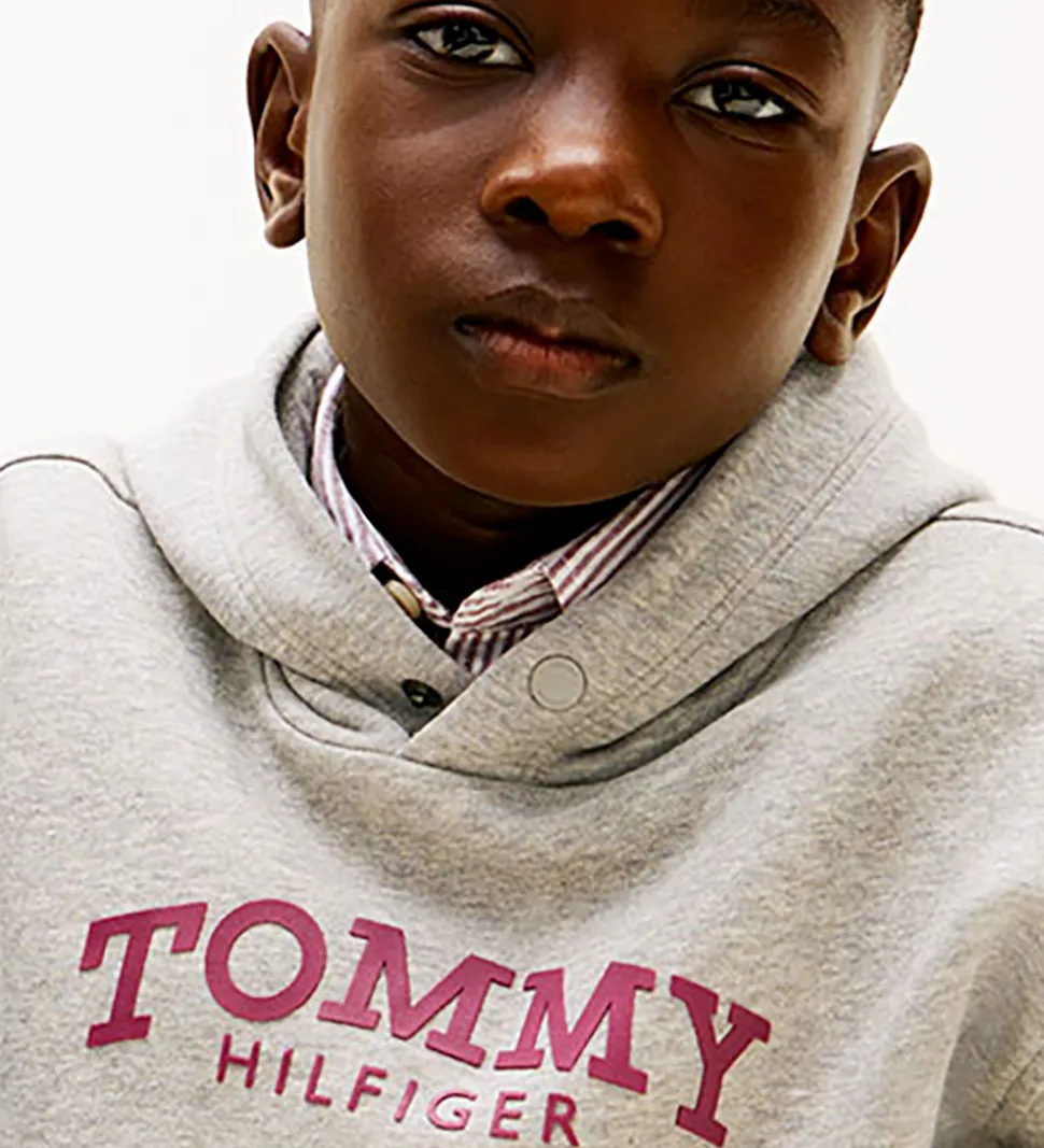 Tommy Hilfiger Hættetrøje - Mid Grey/Heather Grey