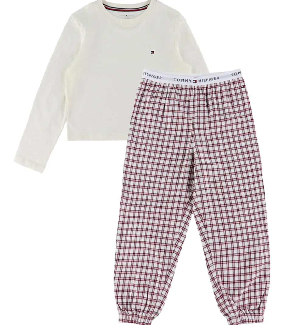 Tommy Hilfiger Nattøj - Ivory Silk/Mini Plaie Ivory