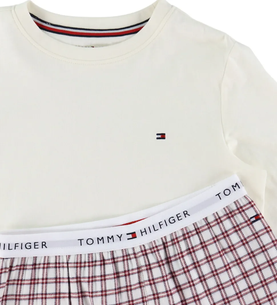 Tommy Hilfiger Nattøj - Ivory Silk/Mini Plaie Ivory