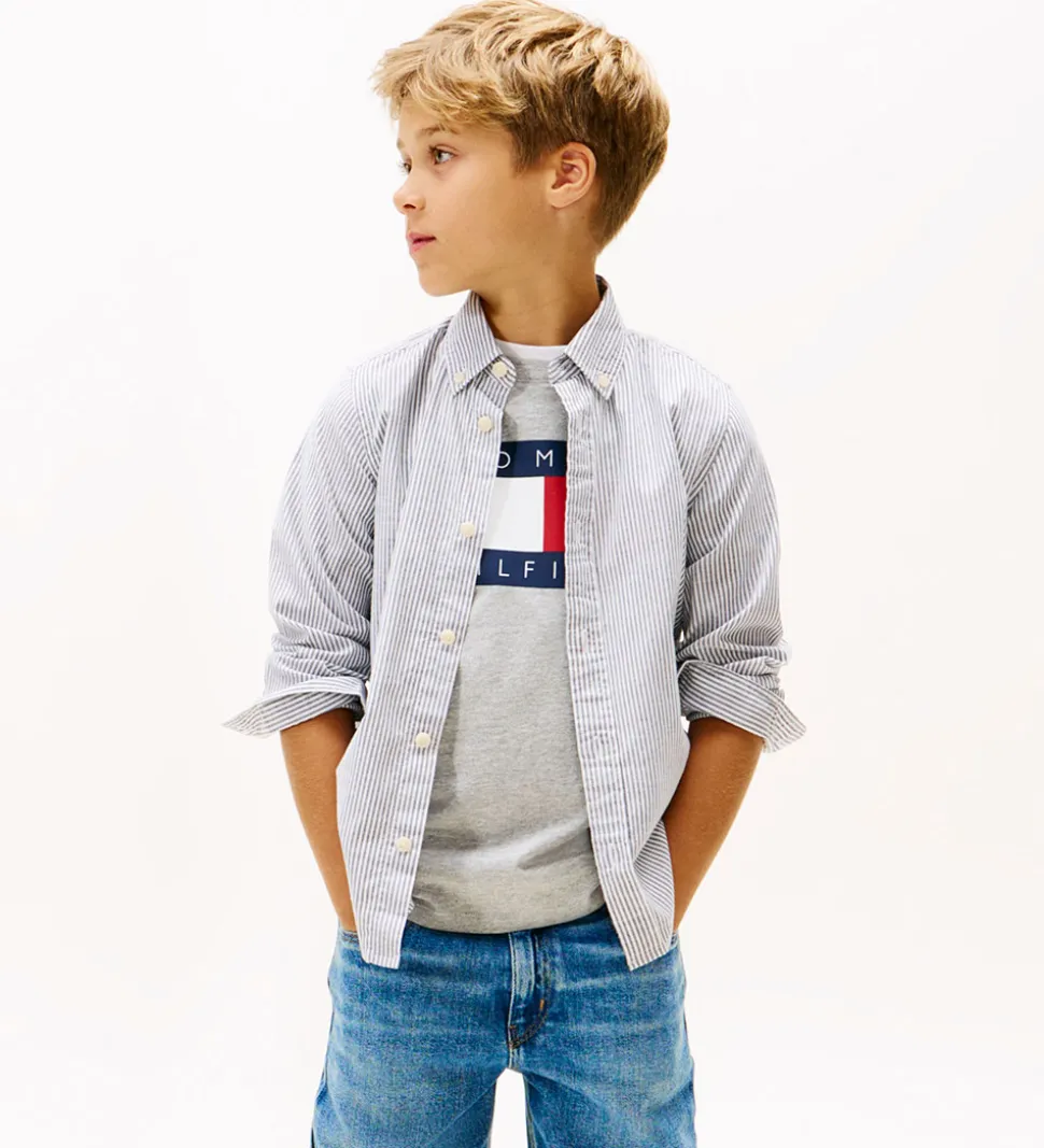 Tommy Hilfiger Skjorte - Dark Night Navy Stripe