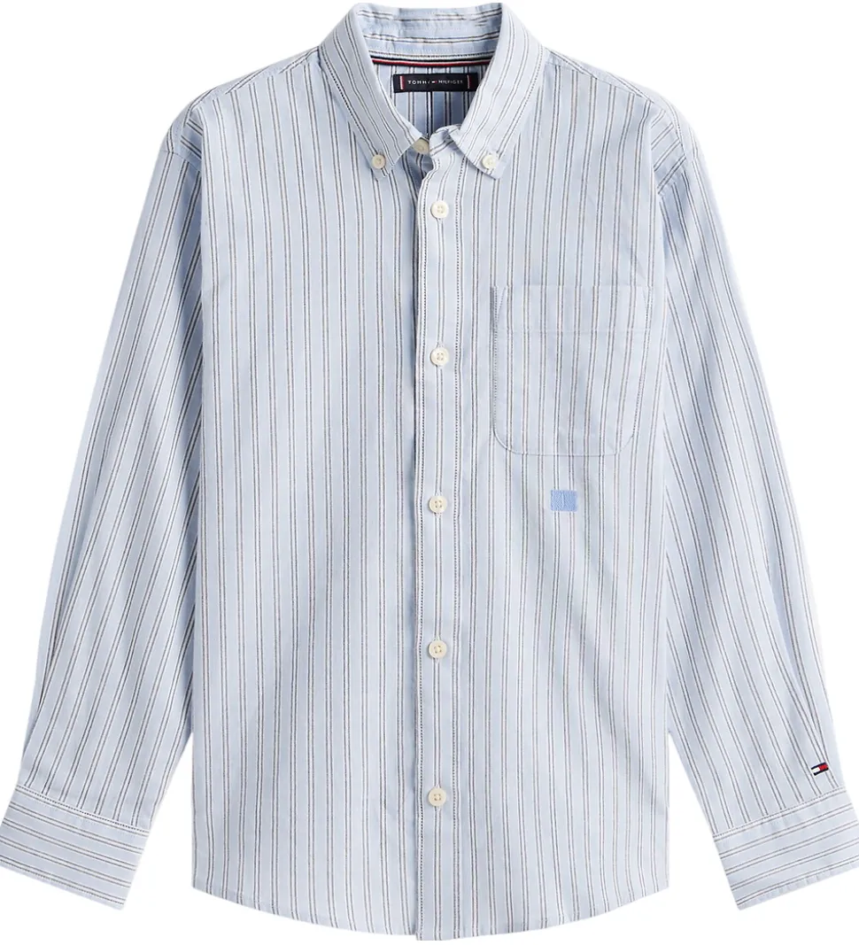 Tommy Hilfiger Skjorte - Multi Stripe - Breezy Blue