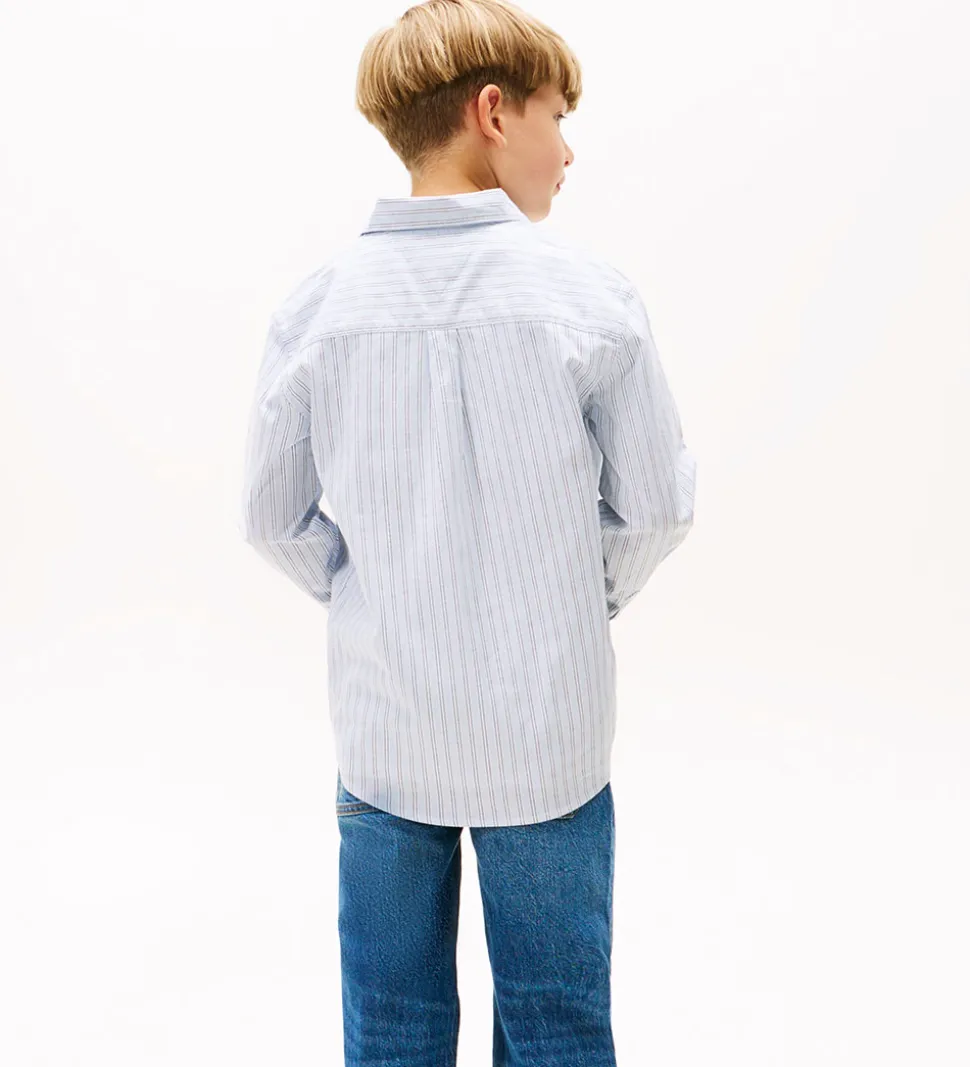 Tommy Hilfiger Skjorte - Multi Stripe - Breezy Blue