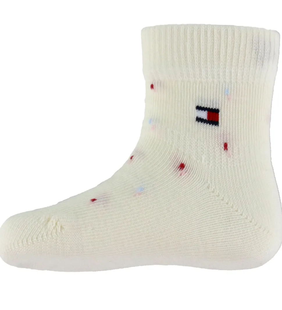 Tommy Hilfiger Strømper - 2-pak - Rosa/Hvid m. Print