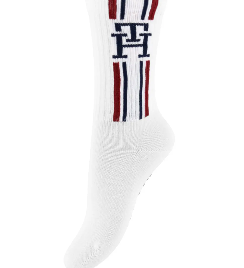 Tommy Hilfiger Strømper - 3-pak - Hvid/Navy m. Striber