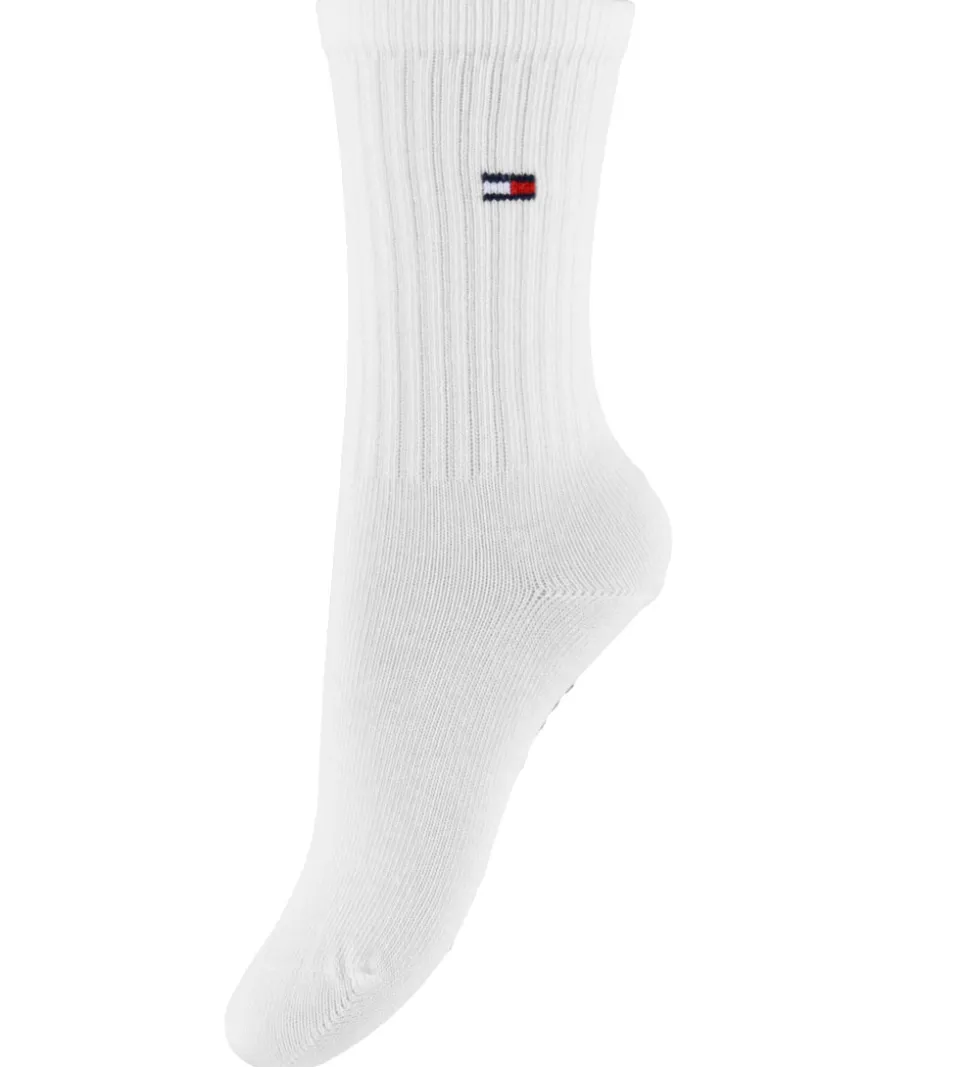 Tommy Hilfiger Strømper - 3-pak - Hvid/Navy m. Striber