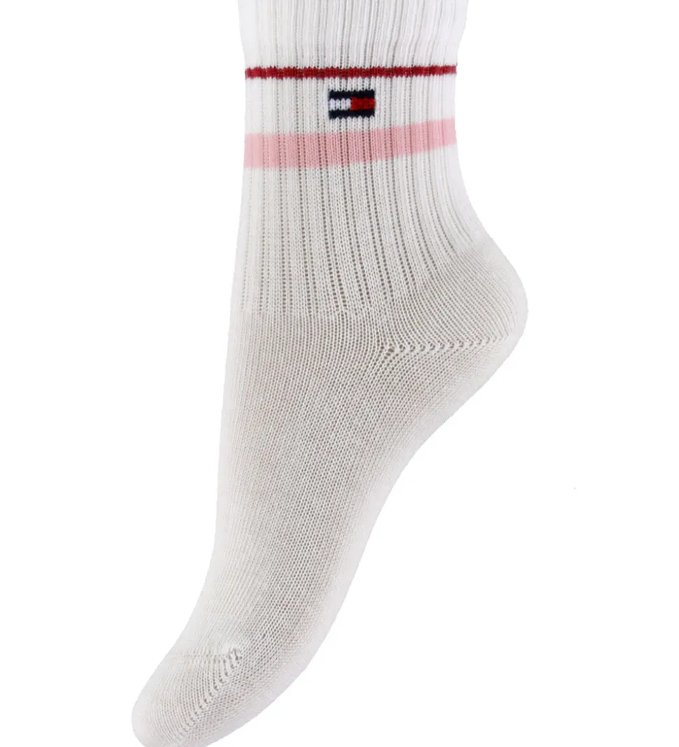 Tommy Hilfiger Strømper - 2-pak - Rosa/Hvid