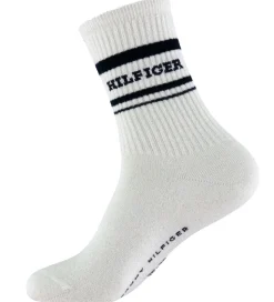 Tommy Hilfiger Strømper - 2-pak - Off White m. Sort/Glimmer
