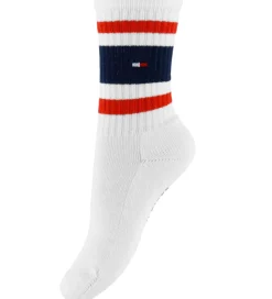 Tommy Hilfiger Strømper - 2-pak - Hvid m. Logostriber