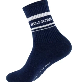 Tommy Hilfiger Strømper - 2-pak - Navy m. Hvid/Glimmer