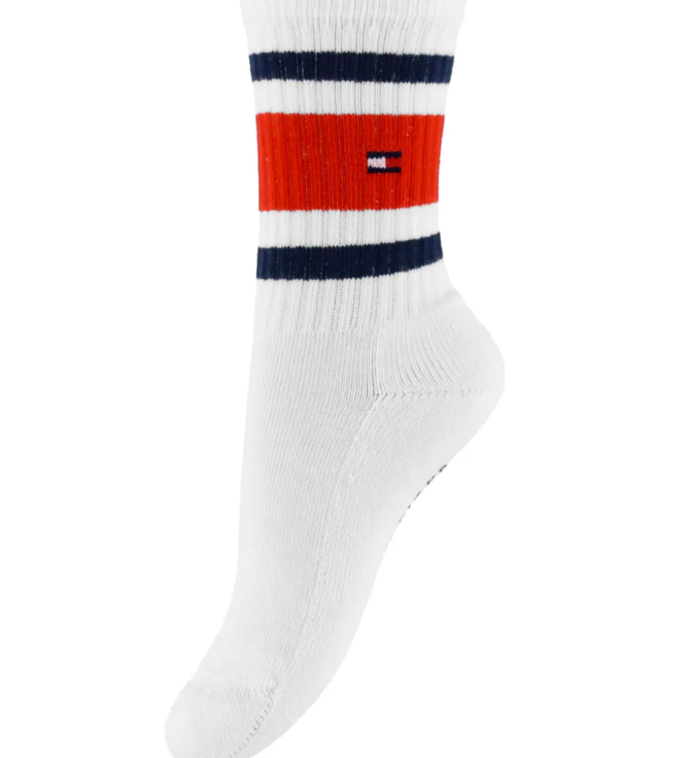 Tommy Hilfiger Strømper - 2-pak - Navy/Hvid m. Logostriber