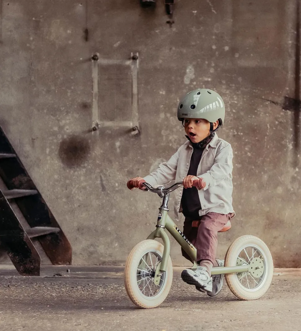 TryBike Løbecykel - Steel - Vintage Edition - Støvet Grøn