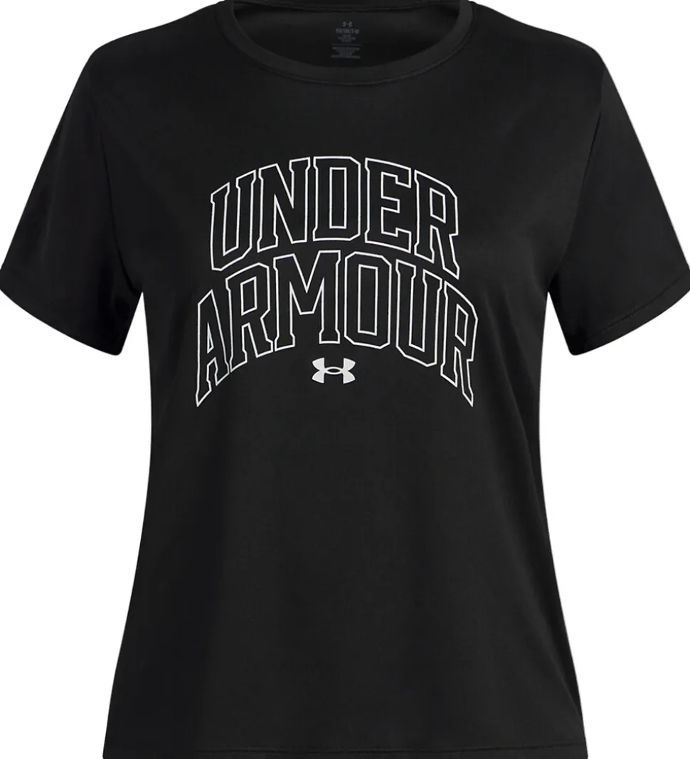 Under Armour T-shirt - Tech Varsity - Sort m. Print