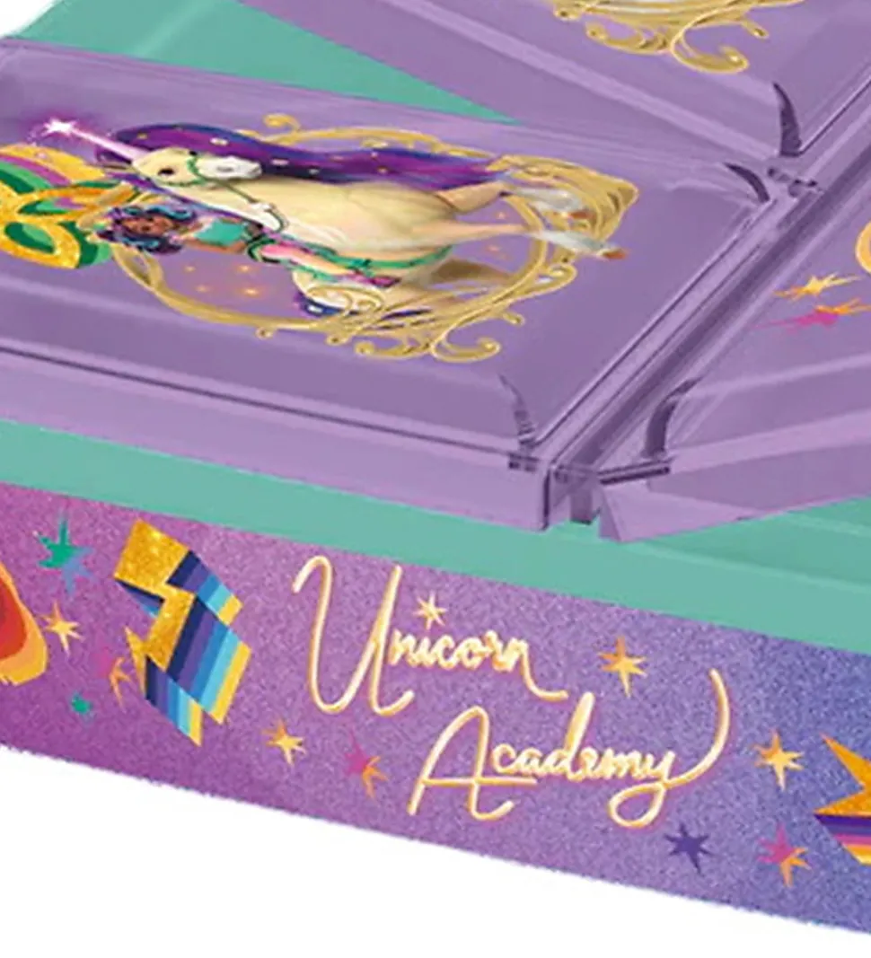 Unicorn Academy Madkasse - 3 Rum - Mint/Lilla