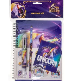 Unicorn Academy Skrivesæt m. Multifarvet Kuglepen