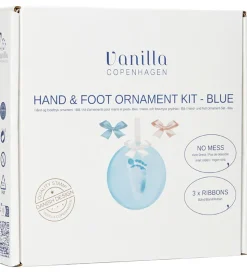 Vanilla Copenhagen Hånd- og Fodaftryk Sæt m. Bånd - Blå