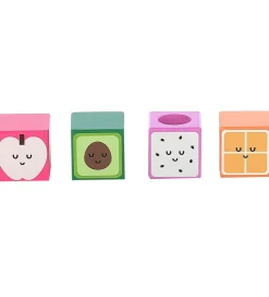 Vilac Klodser m. Lyd - Træ - 11 Dele - Frugt og Grøntsager