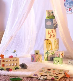 Vilac Legetøj - Stableklodser - Verdens Dyr