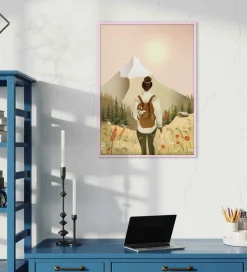 Vissevasse Billederamme - Træ - 50x70 cm - Rosa