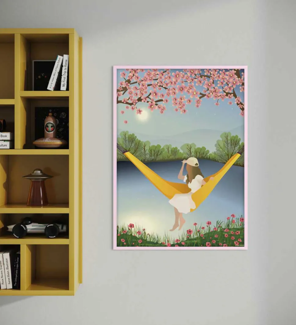 Vissevasse Billederamme - Træ - 50x70 cm - Rosa