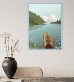 Vissevasse Billederamme - Træ - 30x40 cm - Air Blue