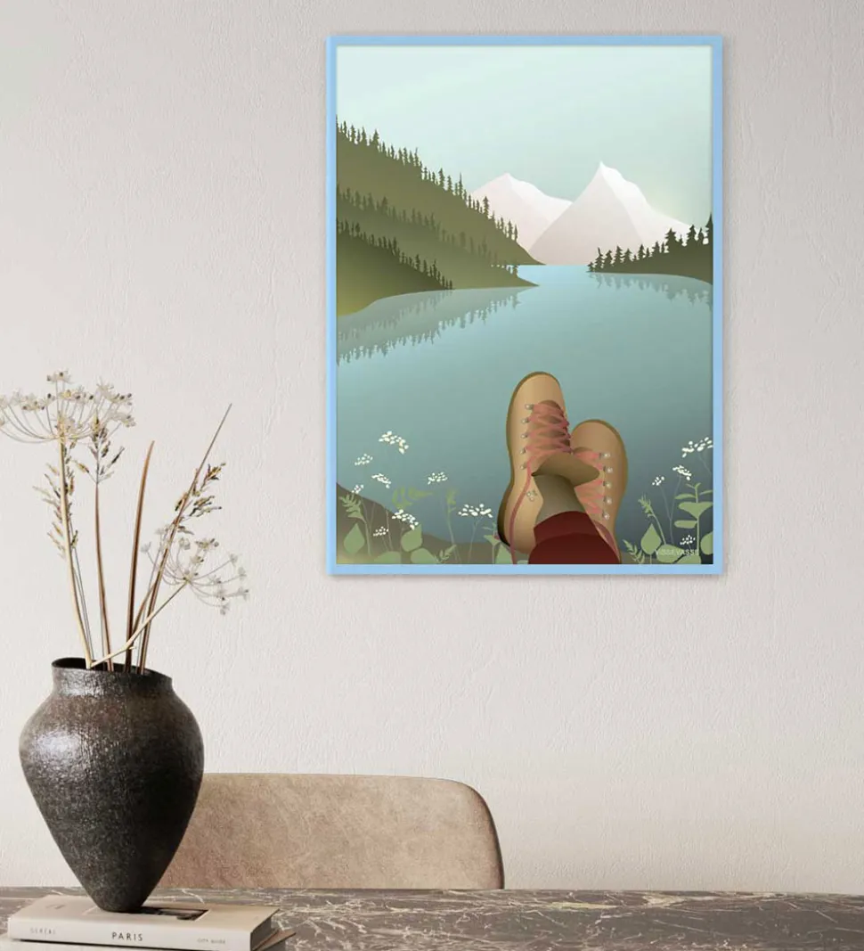 Vissevasse Billederamme - Træ - 30x40 cm - Air Blue