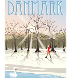 Vissevasse Kort - 15x21 cm - Danmark - Vintersol