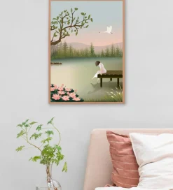 Vissevasse Plakat - 30x40 - Girl On The Bridge