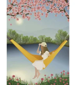 Vissevasse Plakat - 50x70 cm - The Yellow Hammock
