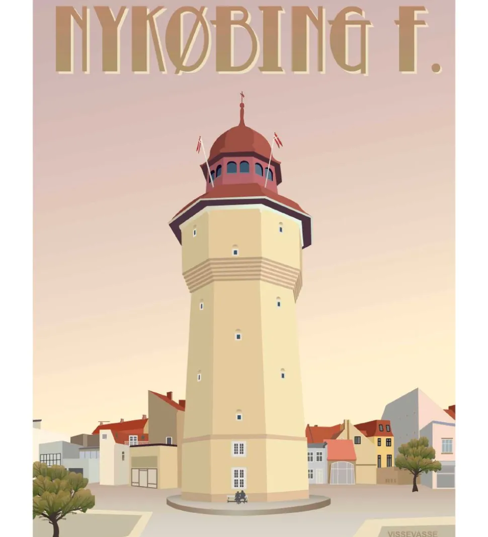 Vissevasse Plakat - 50x70 cm - Nykøbing F.