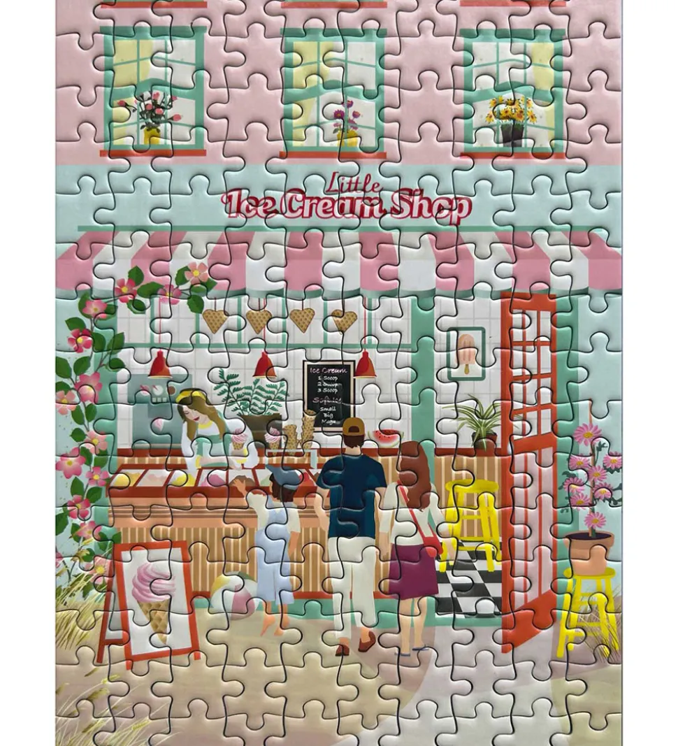 Vissevasse Puslespil - 15x21 cm - 150 Brikker - Little Ice Cream