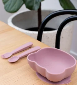 We Might Be Tiny Skål m. Sugekop - Silikone - Dusty Rose