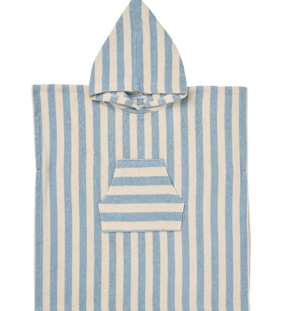 Wheat Badeponcho - Lille - Frotté - Blue Swim Stripe