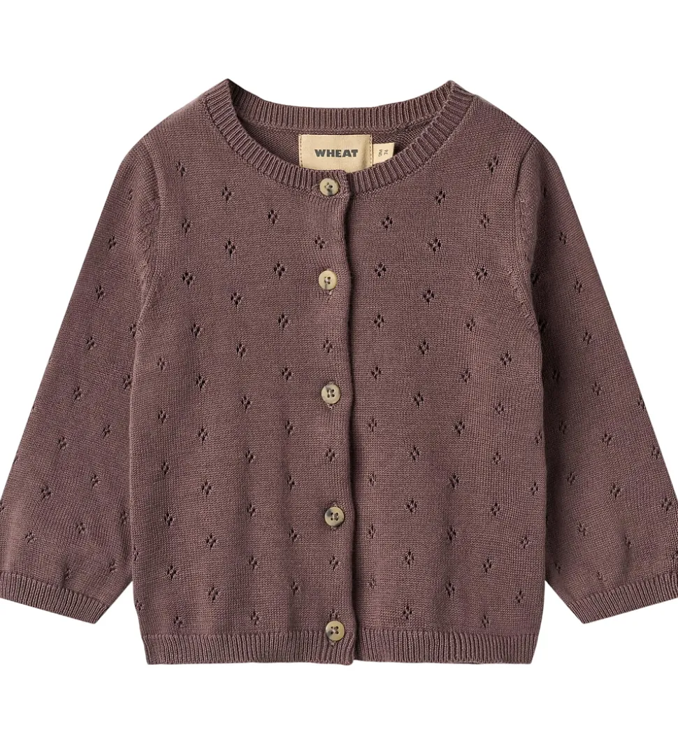 Wheat Cardigan - Strik - Maia - Plum