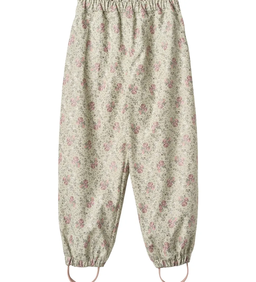 Wheat Regnbukser - PU - Olo - Slightly Green Flowers