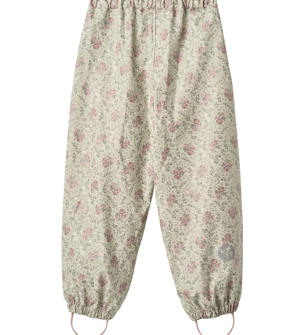 Wheat Regnbukser - PU - Olo - Slightly Green Flowers