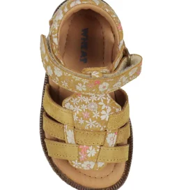 Wheat Sandaler - Bray - Tan White Flowers