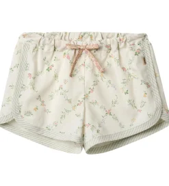 Wheat Shorts - Inger - Ivory Checked Flowers