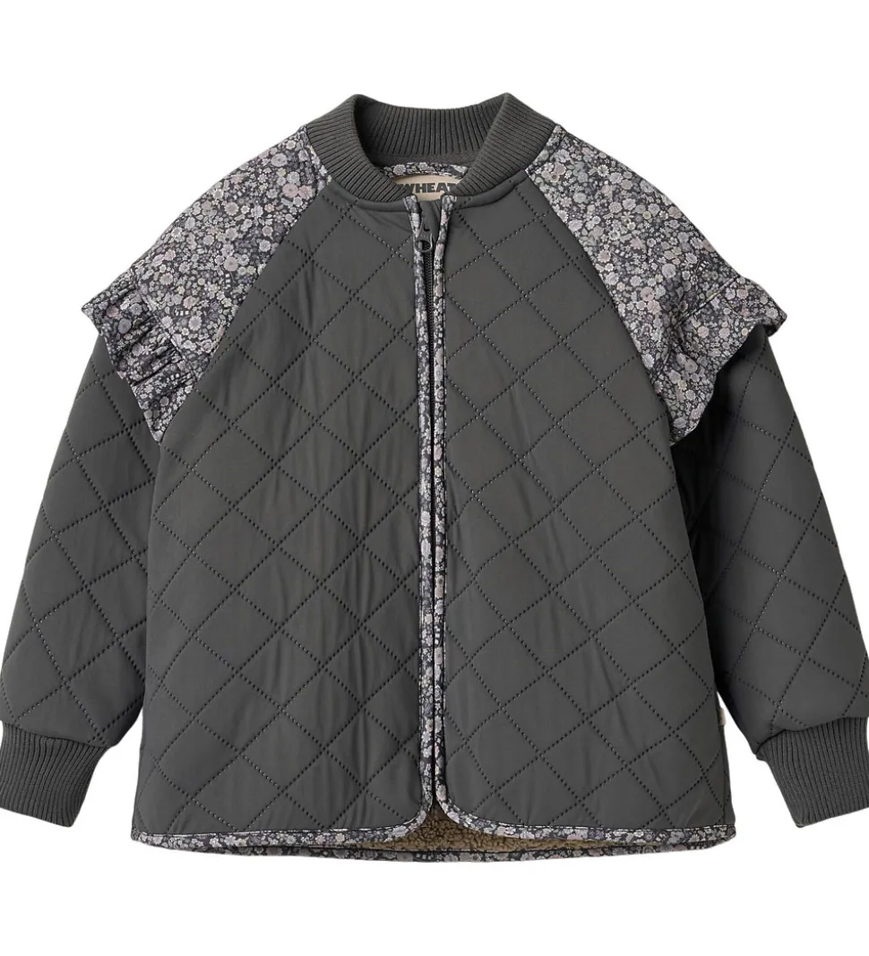 Wheat Termojakke - Ellas - Black Sea m. Blomster